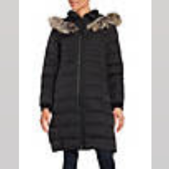 BCBGeneration Warm Puffer Women's Coat with Faux Fur-Trimmed Hood, Size S - Picture 11 of 14